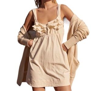 FREE PEOPLE Valley Mini Dress nwt small cream sleeveless
